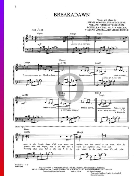 Breakadawn Musik-Noten