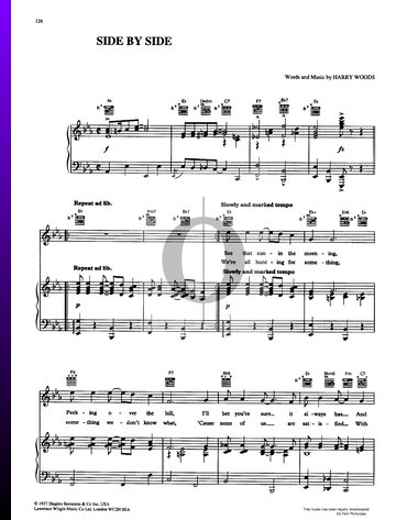 Side By Side Partitura