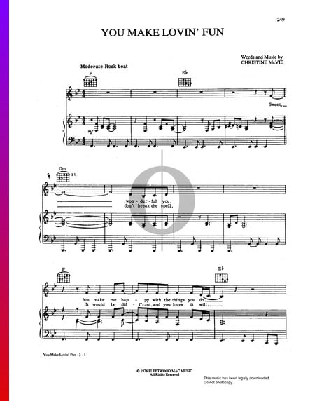 You Make Lovin' Fun Musik-Noten