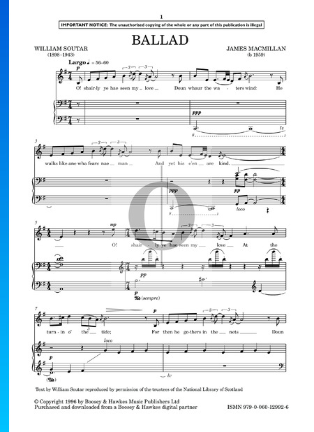 Ballad Sheet Music