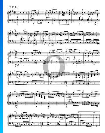 Obertura en estilo francés, BWV 831: 11. Echo Partitura