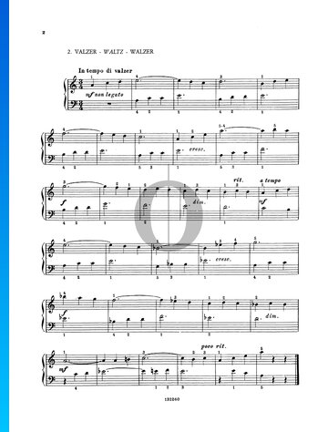 Children's Notebook Op. 69: No. 2 Waltz Spartito