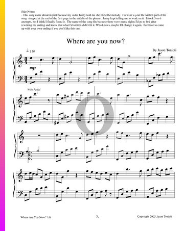 Where Are You Now? Sheet Music