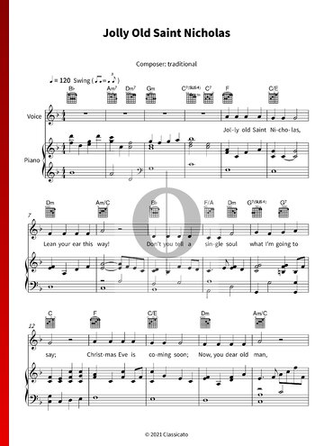 Jolly Old Saint Nicholas Sheet Music