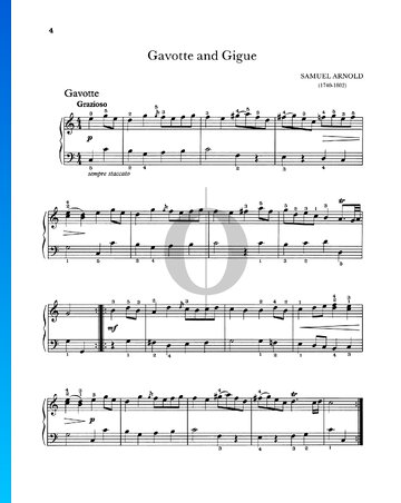 Gavotte And Gigue Sheet Music