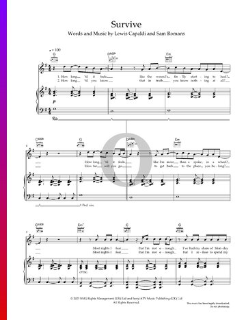 Survive Sheet Music