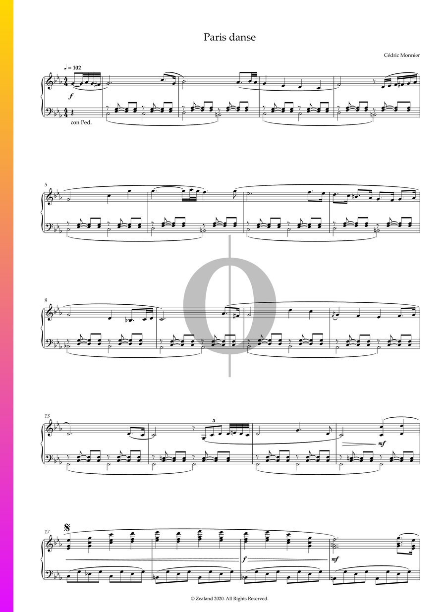 Paris danse (Cédric Monnier) Piano Sheet Music - OKTAV