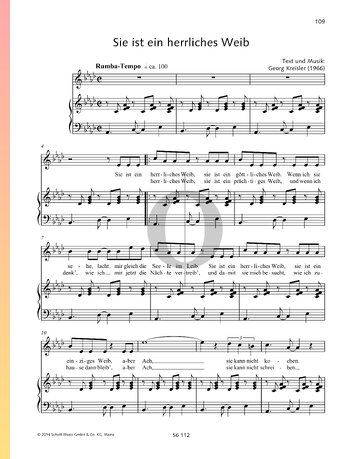 Sie ist ein herrliches Weib Sheet Music