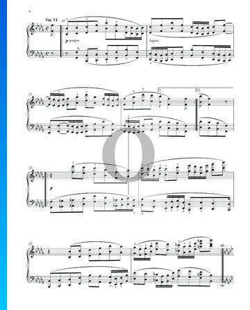 Variationen und Fuge über ein Thema von Händel, Op. 24: Variation VI Musik-Noten