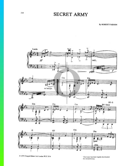 Secret Army Sheet Music