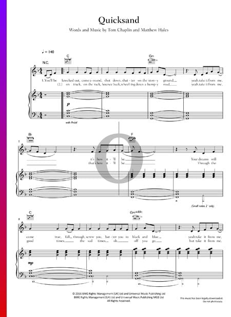Quicksand Musik-Noten