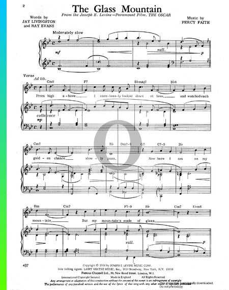 The Glass Mountain Sheet Music