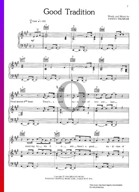Good Tradition Sheet Music