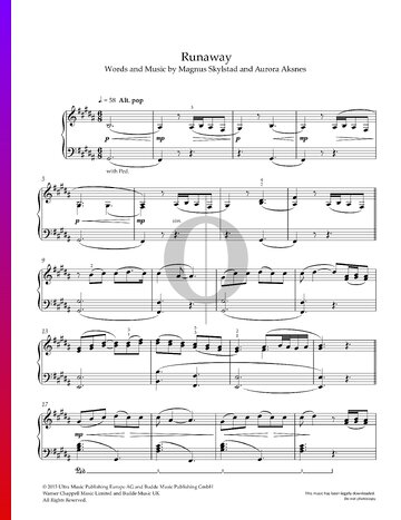 Runaway Sheet Music