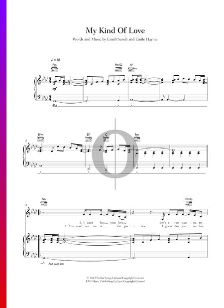 My Kind Of Love Sheet Music