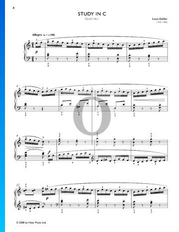 Study in C Major, Op. 63 No. 1 Sheet Music
