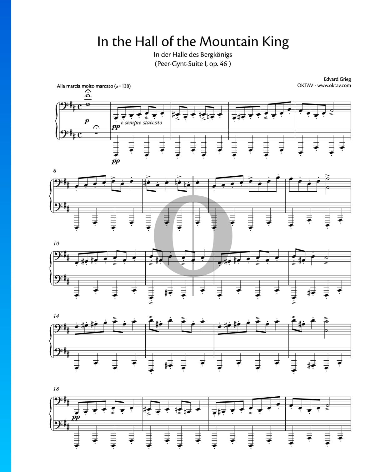 Hall Of The Mountain King Partitura » Edvard Grieg (Piano | PDF - OKTAV
