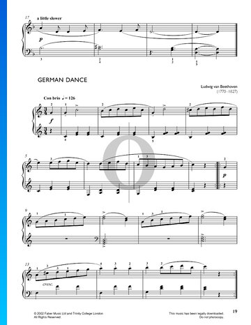 German Dance in C Major bladmuziek