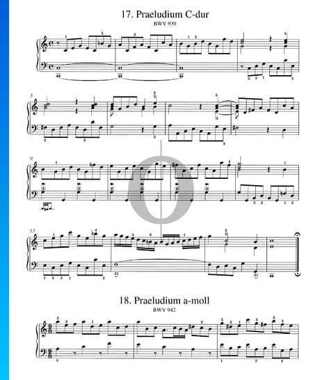 Prelude A Minor, BWV 942 Sheet Music