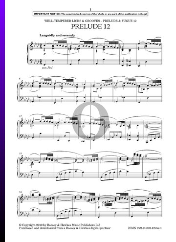 Prelude and Fugue 12 in F Minor Spartito