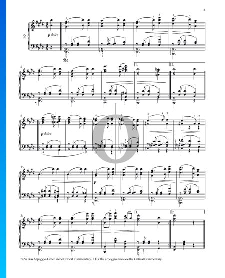 Vals, Op. 39 n.º 2 Partitura