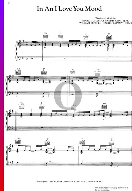 In An I Love You Mood Sheet Music