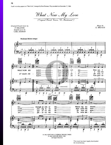 What Now My Love Sheet Music