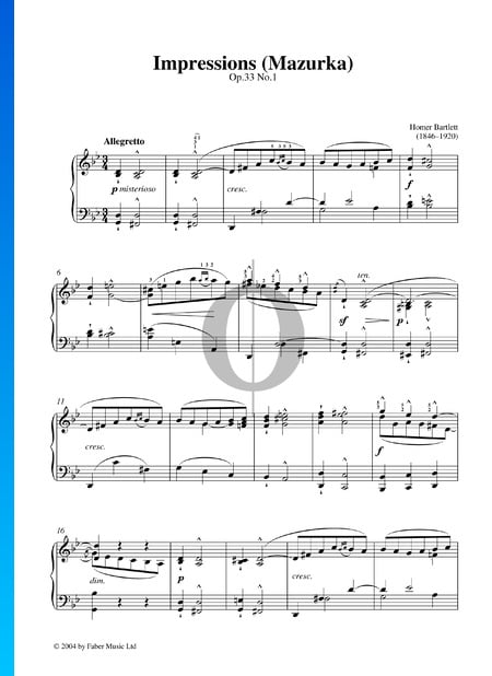 Impressionen (Mazurka), Op. 33 Nr. 1 Musik-Noten