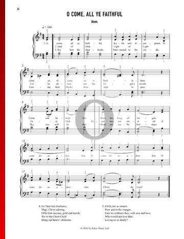O Come, All Ye Faithful Sheet Music