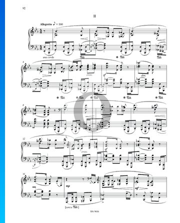 Partition Sonate No. 3 en Fa dièse mineur, Op. 23: 2. Allegretto