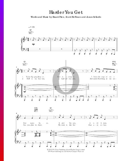 Harder You Get Sheet Music