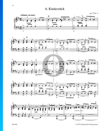 Kinderstück, Op. 72 No. 4 Sheet Music