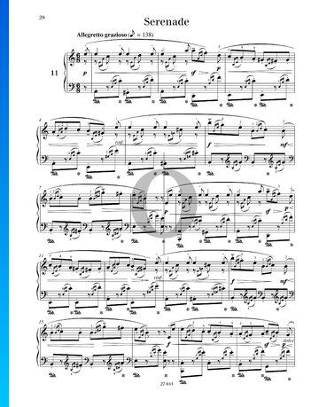 Serenade, Op. 109 No. 11 Spartito