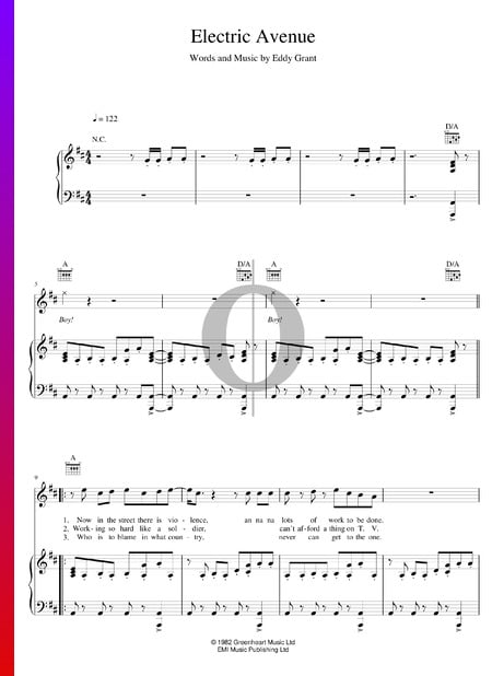 Electric Avenue Musik-Noten