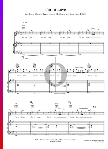 I'm In Love Musik-Noten