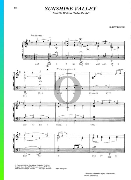 Sunshine Valley Sheet Music