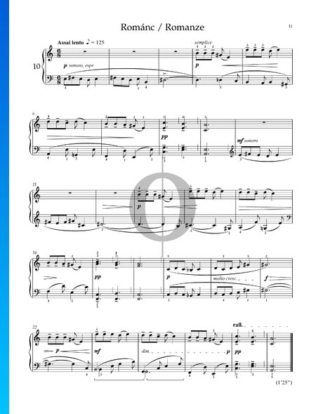 Für Kinder, Sz. 42 Vol. 1: Nr. 59 Romanze Musik-Noten