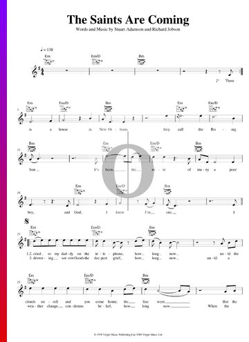 The Saints Are Coming Sheet Music