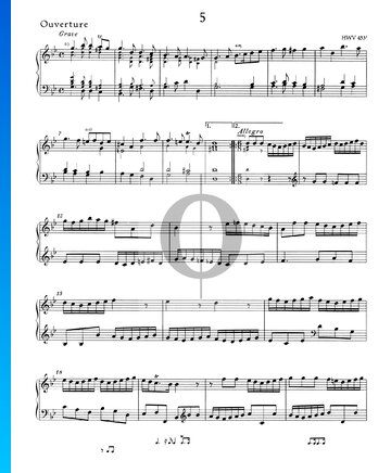 Partition Suite/Concerto en Sol mineur, HWV 453: 1. Ouverture