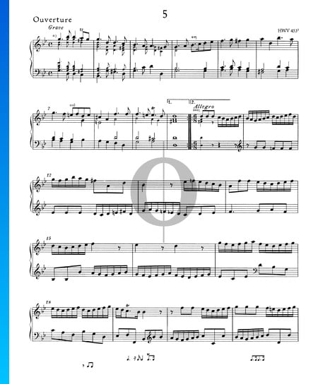 Suite/Konzert g-Moll, HWV 453: 1. Ouverture Musik-Noten