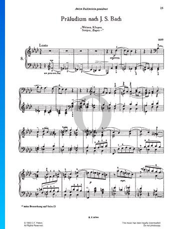 Praeludium nach J.S. Bach Sheet Music