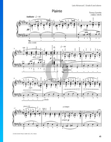 Élégie, Op. 1: 11. Plainte Sheet Music