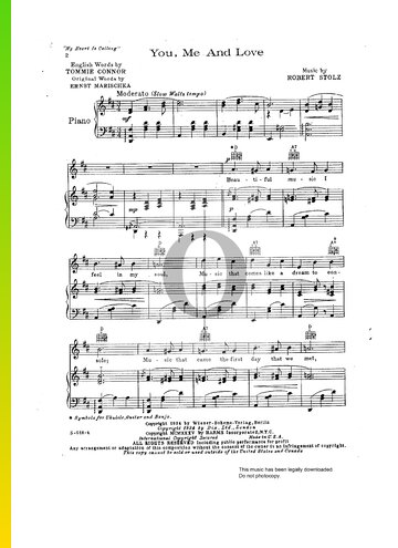 You Me And Love Sheet Music
