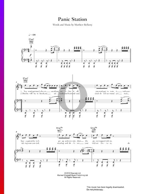 Panic Station Musik-Noten