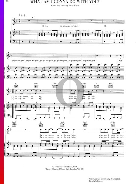 What Am I Gonna Do With You Sheet Music
