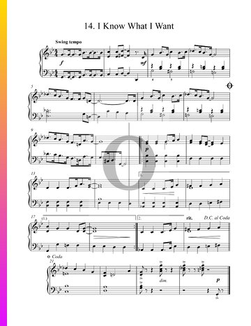 I Know What I Want Sheet Music