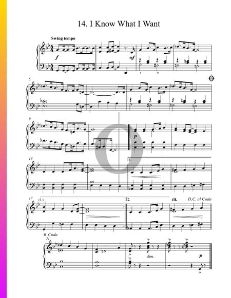 I Know What I Want Sheet Music Piano Solo Pdf Download Streaming Oktav