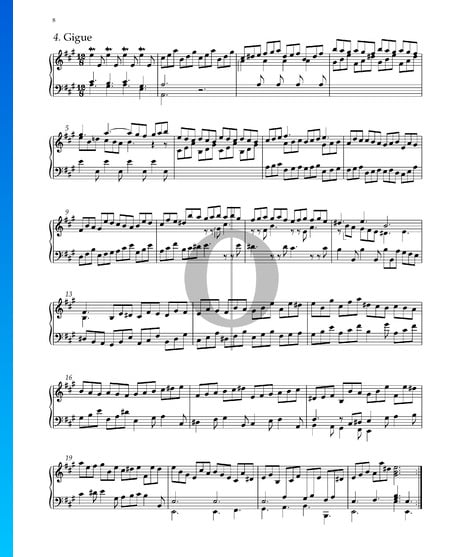 Suite No. 1 A Major, HWV 426: 4. Gigue Sheet Music