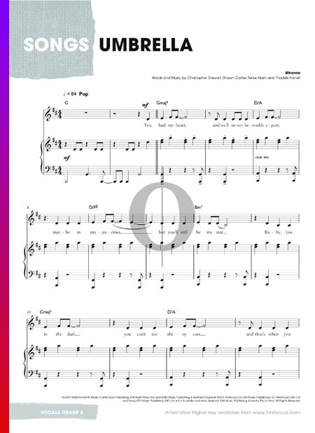Umbrella Sheet Music
