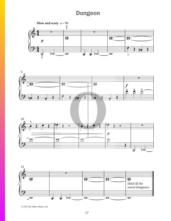 Dungeon (Paul Harris) Piano Sheet Music - OKTAV